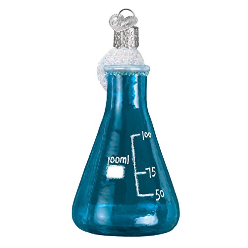 Old World Christmas Science Beaker Glass Blown Ornament for Christmas Tree