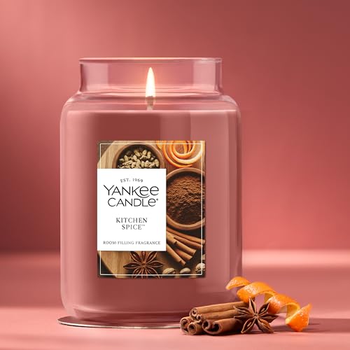 Yankee Candle Kitchen Spice, Scented Candle, 22oz Large Jar with up to 150 Hour Burn Time, Giftable