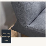 XJHKG Futon Slipcover, Foldable Armless Sofa Couch Cover with Elastic Bottom(SkyBlue)