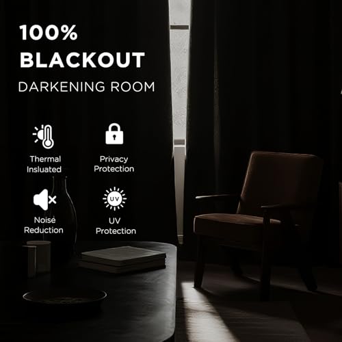 CUCRAF Navy Blue Blackout Curtains 84 Inches Length 2 Panels Set, Rod Pocket and Back Tab Window Curtain, Dark Blue Thermal Insulated Darkening Drapes for Bedroom Living Room (W52 x L84 Inch)