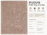 4x6 Area Rugs Living Room: Fluffy Bedroom Rug Shag Carpet Camel