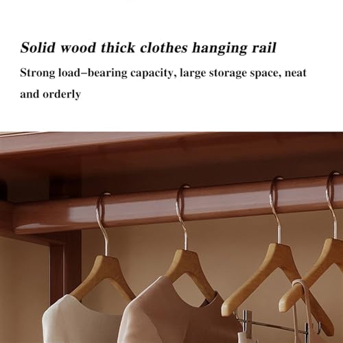 Full-Length Mirror Floor-Standing Coat Rack, Dressing Mirror Combination, Rotatable Storage Rack, Bedroom Fitting Mirror with Drawer Full Length Floor Mirror (D)