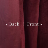 Roslynwood Velvet Ruby Wine Curtain 96 inch Long - Curtains Block Light Rod Pocket Thermal Insulated Window Drapes Set for Living Room/Bedroom/Dining Room, W52 x L96, 2 Panels
