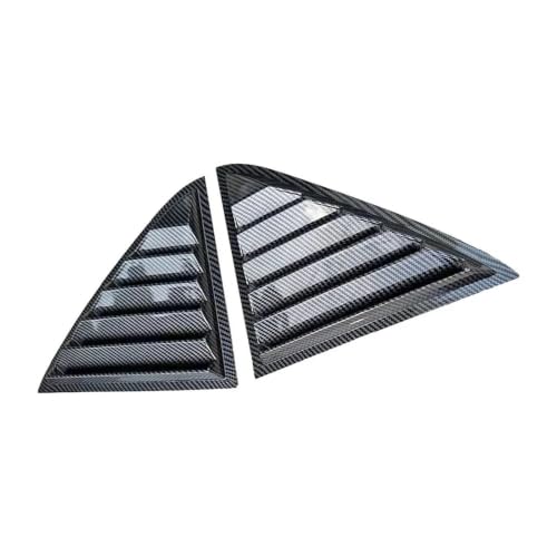 2PCS Fit for Chrysler 300C Sedan 2011-2021 Car Rear Window Quarter Louver Cover Exterior Side Vent Shutter Trim Scoop Accessories(Gloss Black)