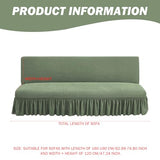 Futon Couch Cover|Futon Cover Stretch Mattress Thicken Armless Sofa with Skirt Soft Covers Non-Slip Slipcovers Washable Couch for Home