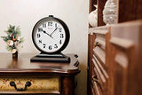 Desk Clock, Retro Desk Clock, 10 Inch Old Desk Clock, Silent and Non-Ticking, Antique Decorative Clock, Easy to Read in The Office/Bedroom (Black)