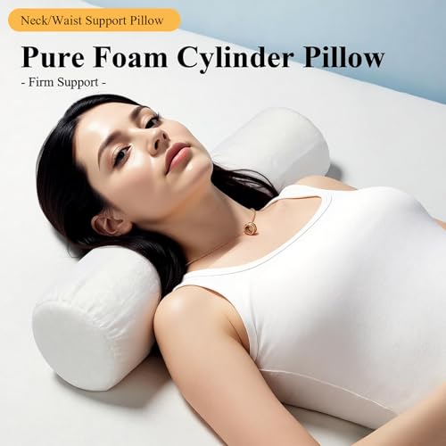 Cylinder Bolster Pillow Insert Set of 2,(6×17in) Premium Round Bolster Pillow Insert,Cylindrical Pillows,Used for Decorative Pillows Cover's Foam-Filled Inserts(ONLY Insert)