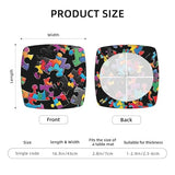 (Autism Awareness Puzzle Pieces Heart) Stretch Seat Covers Set of 4 for Dining Room Chairs Elastic Chair Cushion Slipcovers for Kitchen Office