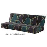 Folding Sofa Bed Cover Solid Color Futon Armless Slipcover Polyester Elastic Fabric All Inclusive Cover