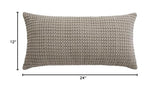 Levtex Home - Mills Waffle Taupe - Decorative Pillow (12 x 24in.) - Waffle - Taupe