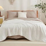 EMME Cotton Muslin Large Throw Blanket Couch 4-Layer Breathable Gauze Soft Lightweight Bed Blankets Adults (50"x71")
