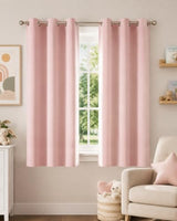 NICETOWN Blush Pink Blackout Curtains 63 Inches Long 2 Panels for Girls Room, Bedroom, Nursery Thermal Insulated Blackout Drapes Solid Grommet Noise Reducing Window Curtains, W40