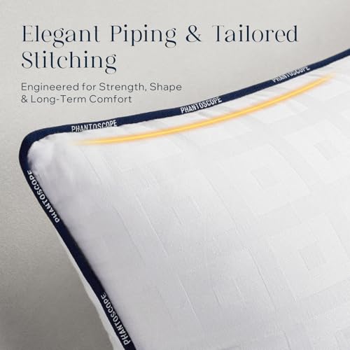 Phantoscope 18x18 Pillow Insert - Throw Pillow Inserts with 100% Cotton Jacquard Cover - 18 Inch Bed and Couch Pillows Square Form Throw Pillows, Pack of 1