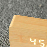 Luminous Alarm Clock Student Children's Bedroom Wooden Bedside Silent Simple Fashion Lazy(E)