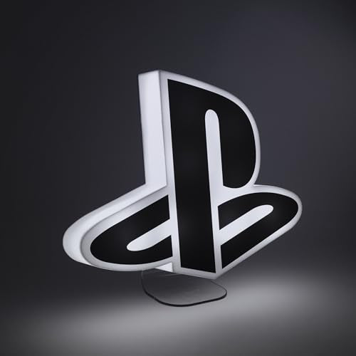 Paladone PlayStation Light - Desktop Game Room Lighting - Includes 3 Light Modes - Powered by USB or AAA Batteries - Logo Light