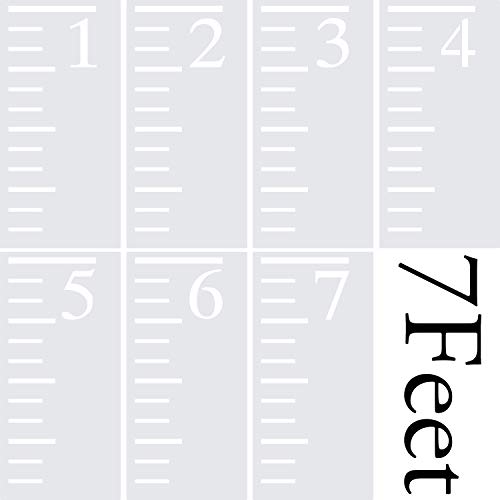 7 Feet Growth Chart Stencil Measuring Kids Height Growth Chart Scale Stencils Reusable Ruler Template Painting on Wood | 7 Feet