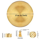 3 in 1 Incense Burner - 6.7 Inch Brass Incense Holder for Incense Sticks/Coil Incense/Incense Cones - Metal Gourd-Shaped Ash Catcher for Meditation Yoga Room Home Decor ZX11M