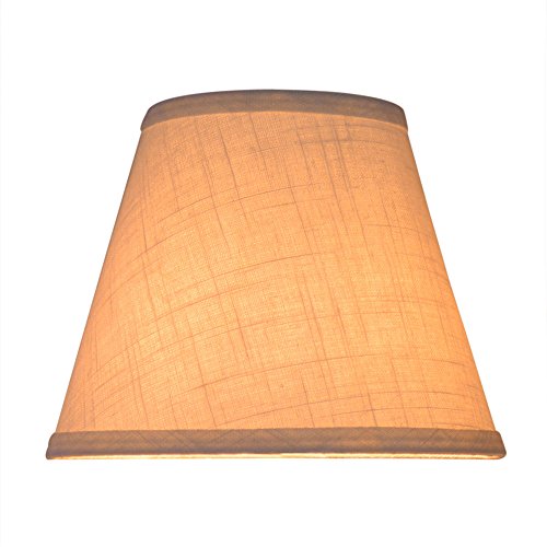 Barrel White Small Lamp Shade for Table Floor Lamps Replacement, 6x10x7.5 Inch, Fabric Cloth, Spider Model (white)