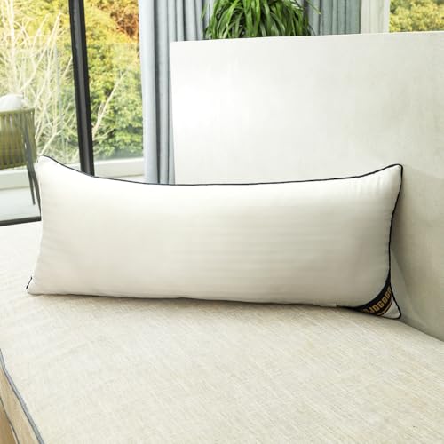 JOJOGOGO 14x36 Pillow Insert Long Lumbar Pillow Insert for Bed 1 Pack, 14 x 36 Decorative Body Pillow Synthetic Down Alternative Long Throw Pillow Inserts for Living Room Couch Bed Sofa