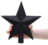 Christmas Concepts® 20cm Glitter Tree Top Star Decoration – Christmas Tree Topper/Ornament (Black)