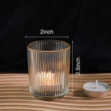 36 Pack Votive Candle Holders Bulk, Clear Tealight Candle Holder for Table Centerpiece, Ribbed Votive Holders for Wedding, Home Decor, Baby Shower Decor, Special Occasions(36)