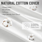 MIULEE 18x18 Pillow Inserts with Cotton Cover,Set of 4 100% Virgin Microfiber Throw Pillows for Couch Sofa and Bed