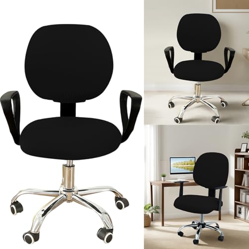 Stretchable Water Desk Chair Covers Spandex Slipcover with Removable Washable Backrest and Cushions Protections