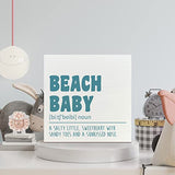 Beach Nursery Room Wooden Box Sign, A Salty Little Sweetheart, Inspirational Nursery Bedroom Desk Decor, Motivational Kids Room Nursery Decoration, Nursery Baby Shower Gifts for Newborn Baby Boys