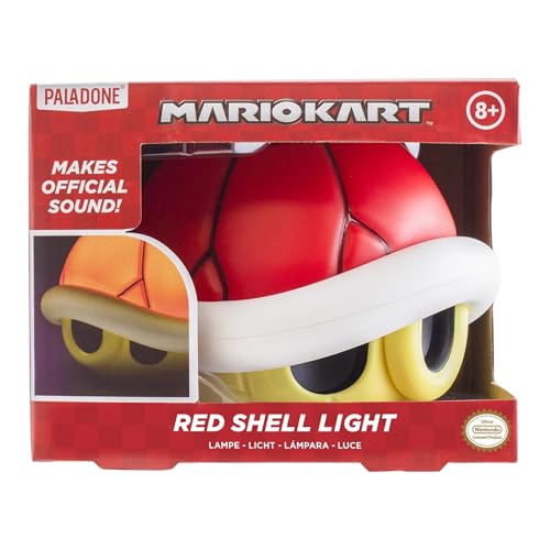 Paladone Super Mario Red Shell Light with Sound - Officially Licensed Nintendo Merchandise, Gaming Home Décor, Game Room Light