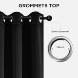 Joydeco Blackout Curtains for Bedroom 84 Inch - Black Out Curtains with Grommets Thermal Insulated Room Darkening Light Blocking, Noise Reducing & Wrinkle-Free Drapes for Living Room Windows, 2 Panels