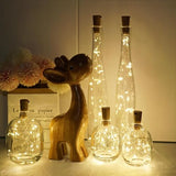 Wine Bottle Lights 20 LEDs Cork Lights Waterproof Battery (Included) Operated Fairy Mini String Lights for DIY Jar Indoor Bedroom Party Wedding Christmas Decor Pack of 4(Warm White)