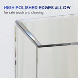 Pregaspor Wall Mirror for Bathroom, 24" x 36" Rectangular Frameless Vanity Mirror, Polished Beveled for Over Sink