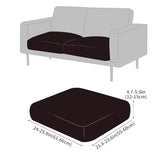 Fuloon Faux Leather Couch Cushion Slipcover, Waterproof Stretch Covers for Sofa, RV Chair Seat Cover, Individual Loveseat Couch Cushion Replacement, PU Leather Sofa Slipcovers(3 Pack, Brown)