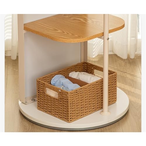 Decorative Rotatable Full-Length Mirror, Floor-Standing, Multi-Functional Dressing Shelf for Home Use for Living Room