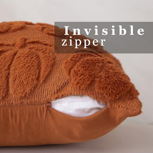 DFXSZ Fall Pillow Covers 12x20 2Pcs Rust Pumpkin Fall Decorations for Home