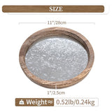 Hanobe Round Wood Candle Holder Trays, Coffee Table Decor for Centerpieces