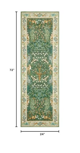 GarveeHome Forest 2x6 Rug Kitchen Runner Rug Non Slip Washable Jungle