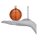 Old World Christmas Basketball Glass Blown Ornament for Christmas Tree, Handcrafted Holiday Decoration, Sport Collection