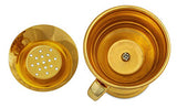 AM Regal Metal Incense Burner - Bakhoor Burner Mubkhara – Frankincense Resin Burner - Ideal for Yoga, Spa & Aromatherapy (Gold)