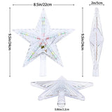 Christmas Tree Topper, FISHOPE 9.5" Tree Toppers Christmas Decorations Lighted Star, Multicolour Tree Topper Star with Lights 31 LED for Xmas Holiday Party Gift Décor (3AA Battery Powered)