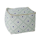 MOCOFO Boho Pouf Cover Unstuffed Square Ottoman Pouf Chair,Home Decor Pouf Cover(Green,40x40x30cm)