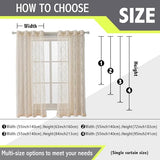Anytime Beige Lace Sheer Curtain Panels for Living Room Elegant Window Treatment Sets Light Filtering Translucent Draperies for Office (2 Panels,W55 x L84inch)