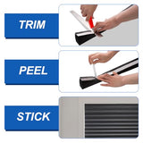 Blackout Paper Window Blinds 36" x 72" - 6 Pack Temporary Cordless Stick On Self-Adhesive No Drill Shades, Darkening Pleated Cover for Bedroom, Kitchen, Patio Door (Black, 100% Paper Material)