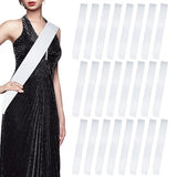 25Pcs White Sashes Blank Satin Sublimation Sash for Pageants to Decorate Plain 2026 Senior Graduation Birthday Sash for Women Homecoming