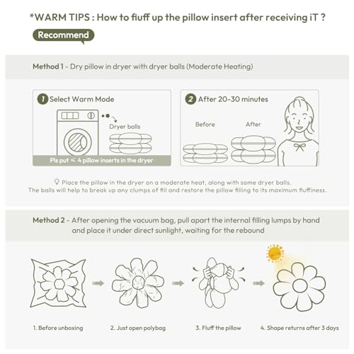 Flower Throw Pillow, Cute Daisy Floor Seat Cushion, Aesthetic Fun Decorative Pillows for Bed Sofa Couch(Purple,19.7Inch)