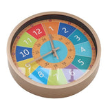 Pokinge 8 Inch Educational Time Teaching Wall Clock for Kids,Minimalist Wall Hung Clock Silent Non-Ticking Wall Clock for School Classrooms Playrooms Bedrooms
