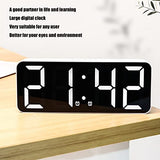 Digital Clock, Large Digital Alarm Clock, Northern European White Simple Large Font Bedroom Clock for Gift Giving