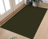 KOZYFLY 3x5 Washable Area Rug, Woven Entryway Rug, Sage Green/Taupe