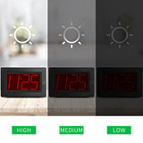 KWANWA Large Digital Alarm Clock, 3" LED Display Battery Operated, Dimmable Auto Night Mode, Easy to Read for Seniors Visually Impaired, Cordless Wall Clock or Table Clock for Bedroom Kitchen Office