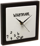 Enesco Our Name is Mud Whatever Scrambled Numbers Always Late Battery-Operated Wall Clock, 7.5 Inch